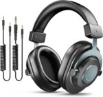 FIFINE Studio Monitor Headphones for Recording-Over Ear Wired Headphones for Podcast Monitoring, Streaming Comfortable Equipment with Detachable Cables 3.5mm or 6.35mm Jack, Black, on PC/Mixer-H8 - Image 2