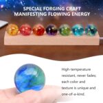 7 Chakra Healing Crystals with LED Wooden Stand – 40mm Natural Gemstone Spheres for Meditation, Reiki, Energy Balance, Night Light & Spiritual Gift for Women Home Decor - Image 9