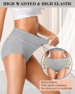 CULAYII Tummy Control Underwear for Women High Waisted Panties Full Coverage Cotton Postpartum Briefs Stretch Ladies Undies - Image 3