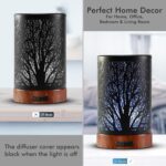 EQUSUPRO Essential Oil Diffuser 150ml Black Metal Aromatherapy Oil Diffuser Ultrasonic Cool Mist Diffuser with Auto Shut-Off Protection,7 Colors Changed LED for Home Office SPA Yoga - Image 3