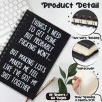 Funny Office Notebook - 1Pcs THINGS NEED TO GET DONE Humorous Quote A5 Spiral Notebook Black Hardcover Diary Notepad Office Coworker White Elephant Gift College Student Gag Gift Birthday Favor - Image 4