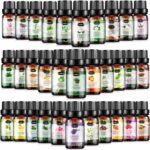Essential Oils Set, Aromatherapy Essential Oil Kit for Diffuser, Humidifier, Massage, Skin Care (32 x 5ml) - Eucalyptus, Lavender, Tea Tree, Peppermint, Lemongrass, Frankincense, Cinnamon, Sandalwood - Image 2