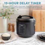 AROMA® 12-Cup (Cooked) Digital Rice & Grain Multicooker (ARC-966BD), Black - Image 5