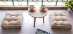 Verpert Square Thick Floor Seating Cushions,Solid Thick Tufted Cushion Meditation Pillow for Sitting on Floor,Tatami Pad for Guests or Kids Reading Nook,Yoga Living Room Sofa Balcony Outdoor (Beige) - Image 8