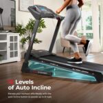 Sunny Health & Fitness Premium Foldable Treadmill for Home Workouts – Running & Walking Machine with Auto Incline, Shock Absorption, 16.5", 18", or 20” Running Deck, Compatible with Free SunnyFit App - Image 3