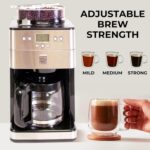 Kenmore Elite Grind And Brew Coffee Maker - Burr Grinding Ground Coffee Bean Hopper With Drip Pot, 12 Cup Programmable Automatic Brew Coffee Machine For Barista Style Cafetera, Use For Kitchen & Café - Image 4