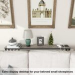 Tohomeor 5.9" Skinny Behind Sofa Console Table with Charging Station 47.2" Narrow Long Behind Couch Table with Power Outlets USB Ports Thin Entry Table for Entryway Living Room Hallway Retro Grey - Image 6
