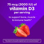 vitafusion Extra Strength Vitamin D3 Gummy, Strawberry Flavored Bone and Immune System Support (1) 120 Count - Image 7