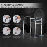Toilet Safety Rails, Adjustable Toilet Frame for Elderly, Seniors, Handicap & Disabled, Foldable Handicap Toilet Handles Fit Any Toilets (300 LB) - Image 4