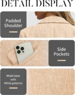 ELLEVEN Women's Tweed Blazers Business Casual - Long Sleeve Double Breasted Jackets Open Front Work Suits - Image 7