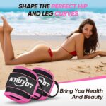 Ankle Resistance Bands with Cuffs, Workout Sets for Women, Resistance Bands for Working Out, Exercise Band for Leg Booty, Home Gym Workout Equipment, Ankle Weights Fitness Band Set - Image 3