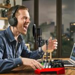Podcast Equipment Bundle, Audio Interface with Cardioid Designer BM800 Mic for Gamer and Quality All-in-One DJ Mixer, for Live Streaming, Singing, YouTube, Gaming - Image 9