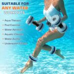 Sportneer Water Aerobics Pool Exercise Equipment Water Workout Combo Set Includes High Density Water Dumbbell Aqua Belt Water Ankle Weights for Aquatic Therapy Pool Fitness Water Exercise - Image 7