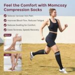 Momcozy Compression Socks for Women 15-20mmHg & 20-30mmHg | 2 Pairs, Graduated Compression for Circulation & Swelling - Image 3