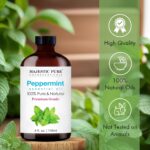 Majestic Pure Peppermint Essential Oil with Glass Dropper - Huge 4 Fl Oz - 100% Pure and Natural Peppermint Oil - Premium Grade Essential Oils for Diffuser, Aromatherapy, Soap and Candle Making - Image 3