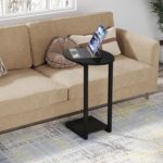 Hosfais Small Side Table End Table, C-Shaped Wood Coffee Table TV Tray for Eating Couch Tables for Small Space, Living Room, Bedroom, Couch, Small Spaces (Black 2 Pack) - Image 7