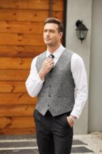 COOFANDY Men's Casual Business Vests Lightweight Waistcoat Slim Fit Suit Vest - Image 4