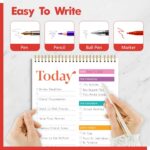 To Do List Notepad, Daily Planner Notebook with 52 Tear-off Sheets, Undated Writing Organizer for Daily Tasks and Goal, Coiled Task Track Checklist Productivity Pad for Office, Classroom, Home, School - Image 6