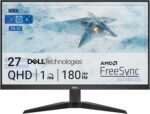 Dell G2725D Gaming Monitor - 27-inch QHD (2560x1440) up to 180 Hz, 2ms Response time, 99% RGB Display, DisplayPort/HDMI Connectivity, AMD FreeSync, Comfortview, Tilt Adjustable - Black - Image 2