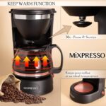 Drip Coffee Maker by Mixpresso Coffee (6 Cups), Black - Image 3