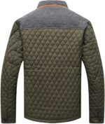 HYPESTFIT Men's Diamond Quilted Puffer Down Jacket Lightweight Business Casual Button Down Shirts - Image 3