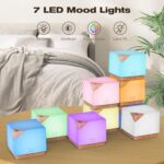 ASAKUKI 700 ml Premium Essential Oil Diffuser, 5 in 1 Ultrasonic Aromatherapy Fragrant Oil Vaporizer Humidifier, Timer and Auto-Off Safety Switch, 7 LED Light Colors - Image 6