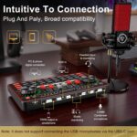 G3 Audio Mixer for Podcast Equipment Bundle，Live Sound Card for Streaming，Audio Interface DJ Mixer Sound Card/Board Condenser Microphone for Tiktok Gaming Video Content Creator - Image 7
