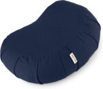 CRESCENT Zafu Meditation Cushion | Organic Cotton | Buckwheat Hulls | Removable Washable Cover - Image 2
