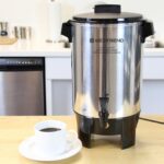 West Bend Coffee Urn Highly-Polished Aluminum Features Automatic Temperature Control with Cup Per Minute Brewing and Easy Clean Up Includes In-Basket Measuring Guide and Ready Light, 30-Cup, Silver - Image 3
