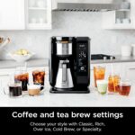 Ninja Hot and Cold Brewed System, Tea & Coffee Maker, with Auto-iQ, 6 Sizes, 5 Styles, 5 Tea Settings, 50 oz Thermal Carafe, Frother, Coffee & Tea Baskets, Dishwasher Safe Parts, Black, CP307 - Image 3