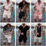 Mens Short Sets 2 Piece Outfits Polo Shirt Fashion Summer Tracksuits Casual Set Short Sleeve and Shorts Set for Men - Image 6