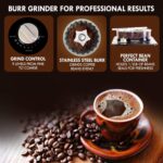 Kenmore Elite Grind And Brew Coffee Maker - Burr Grinding Ground Coffee Bean Hopper With Drip Pot, 12 Cup Programmable Automatic Brew Coffee Machine For Barista Style Cafetera, Use For Kitchen & Café - Image 6