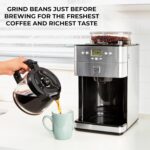 Kenmore Elite Grind And Brew Coffee Maker - Burr Grinding Ground Coffee Bean Hopper With Drip Pot, 12 Cup Programmable Automatic Brew Coffee Machine For Barista Style Cafetera, Use For Kitchen & Café - Image 7