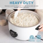 Aroma Housewares Commercial 60-Cup (Cooked) / 14Qt. Rice & Grain Cooker (ARC-1430E), White - Image 3