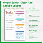 To Do List Notepad, Daily Planner Notebook with 52 Tear-off Sheets, Undated Writing Organizer for Daily Tasks and Goal, Coiled Task Track Checklist Productivity Pad for Office, Classroom, Home, School - Image 3