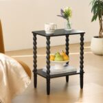 End Tables Set of 2, Small Side Table with Storage Shelf, Nightstands for Bedroom Set of 2 for Living Room, Office and Small Spaces (Black) - Image 3