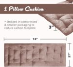 Intelligent Design Edelia Foldable Poly Chenille Light Weight Lounge Floor Pillow Cushion Tufted Seat for Meditation, Game Playing, Yoga, Reading with Travel Wrap, 27"W x 74"L, Blush - Image 7