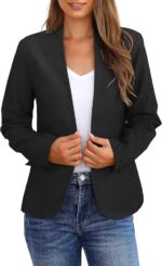 GRAPENT Women's Business Casual Pockets Work Office Blazer Back Slit Jacket Suit - Image 6