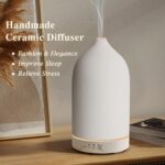 Diffuserlove Ceramic Essential Oil Diffuser 160ML for Room, Home, Bedroom - Aromatherapy Stone Diffuser White (Size: 6.8" H x 3.6" W) - Image 3