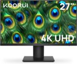 KOORUI 27 Inch 4K Monitor Computer UHD(3840 * 2160) IPS Display, 99% sRGB, 95% DCI-P3, 1.07 Billion Colors, Freesync & G-sync, Displayport & 2X HDMI, VESA 100 * 100mm, Tilt -5 to 20°, Audio Out (N07) - Image 2
