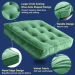Floor Pillow, Memory Foam Meditation Cushion, Floor Pillows for Adults Sitting, Large Square Seat Cushion for Yoga, Living Room, 20x20 Inch (Green) - Image 5