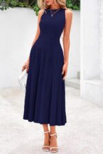 PRETTYGARDEN Spring Casual Dresses for Women 2025 Summer Business Work Midi Sleeveless A Line Pleated Cocktail Dress - Image 9