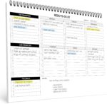 Weekly Planner To Do List Pad - 8.5x11" 52 Sheets Spiral - Desk Notepad with Multiple Sections - Undated Planning Notebook Checklist, Todo Agenda Plan - Image 2