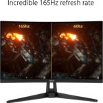 ASUS TUF Gaming VG27VH1B 27” Curved Monitor, 1080P Full HD, 165Hz (Supports 144Hz), Extreme Low Motion Blur, Adaptive-sync, FreeSync Premium, 1ms, Eye Care, HDMI D-Sub, BLACK - Image 4