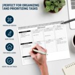 Weekly Planner To Do List Pad - 8.5x11" 52 Sheets Spiral - Desk Notepad with Multiple Sections - Undated Planning Notebook Checklist, Todo Agenda Plan - Image 3