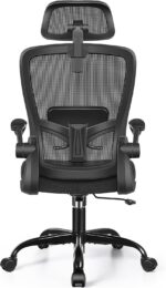 FelixKing Ergonomic Office Chair, Headrest Desk Chair with Adjustable Lumbar Support, Home Office Swivel Task Chair with High Back and Armrest, Adjustable Height Gaming Chair(Black) - Image 7