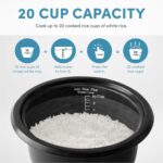 AROMA® 20-Cup (Cooked) One-Touch Rice Cooker and Food Steamer with Auto-Warm | 10 cups uncooked, 20 cups cooked (ARC-390NGP) - Image 6