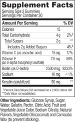 OLLY Undeniable Beauty Gummy, For Hair, Skin, Nails, Biotin, Vitamin C, Keratin, Chewable Supplement, Grapefruit, 30 Day Supply - 60 Count - Image 9