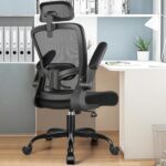 FelixKing Ergonomic Office Chair, Headrest Desk Chair with Adjustable Lumbar Support, Home Office Swivel Task Chair with High Back and Armrest, Adjustable Height Gaming Chair(Black) - Image 3