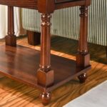 Narrow End SideTable with Drawer and Storage Shelf, Solid Wood Sofa Tables, Slim Beside Table-, Telephone for Small Spaces, Living Room, 22"L x 13"W x 22.7"H No-tools Assembly Dark Walnut BBJ004DWA - Image 10